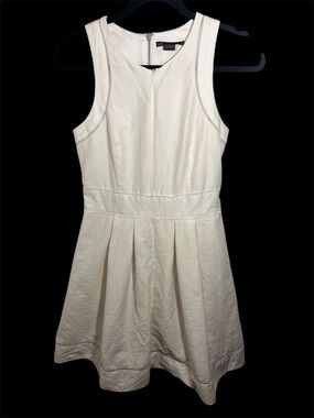 Armani Exchange Cream Textured Sleeveless Dress